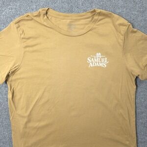Samuel Adams Shirt Mens XL Brown Boston Lager Graphic Logo Beer Tee Brewery